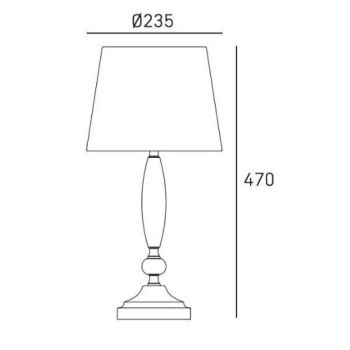 Lampa stołowa MONACO T01878CH-WH – Cosmo Light